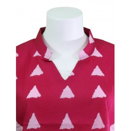 Lala- Red White triangle top