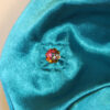 Divya - Silky Peacock Blue Tabbed Sleeve Blouse - Image 4