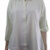 Bina - White Striped Long-Sleeved Cotton Shirt 