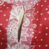 Padma - Red and White Lotus Patterned Short Sleeved Cotton Top - Image 3
