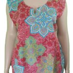 Geetha - Red Tank Top with Mandalas