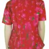Pushpa - Short Sleeved Red and Pink Floral Blouse - Image 2