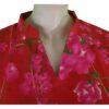 Pushpa - Short Sleeved Red and Pink Floral Blouse - Image 4