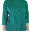 Sheela - 3/4 Sleeve Dark Green Leafy Top