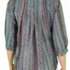 Siri - Blue Stripe Top with Nehru Collar - Image 2