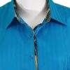 Eve - Blue Cotton Oxford Dress Shirt - Image 4