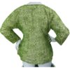 Saira - Green Cotton Blouse - Image 2