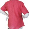 Mira - Pink Linen Short-Sleeved Blouse - Image 2