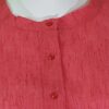 Mira - Pink Linen Short-Sleeved Blouse - Image 4