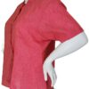 Mira - Pink Linen Short-Sleeved Blouse - Image 3