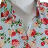 Mariam - Pale Blue and Rose Short-Sleeved Shirt - Image 3