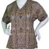 Rani - Brown and Blue Paisley Top
