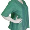 Rani - Green Linen V-Neck Top - Image 3