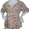 Ola - Short Sleeved Blouse w/Tie Sleeves