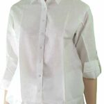 Bina - Leafy White Cotton Shirt